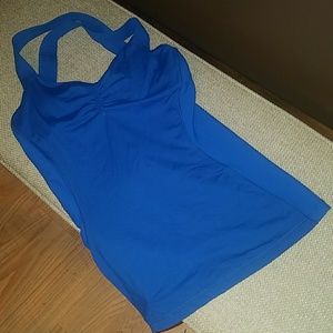 Blue open Back Lululemon Tank